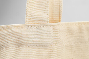 cotton canvas  bag with two handles, Isolate on a white background