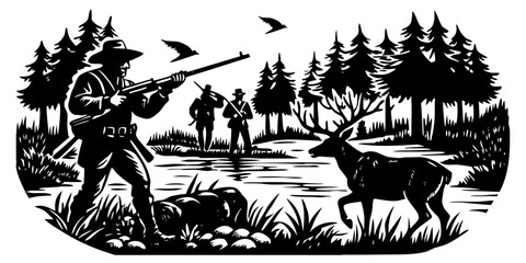 hunting illustration