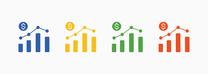 Stock Icon Set Color Multiple Style Collection
