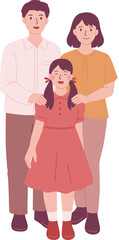 Fototapeta premium Happy Family Posing Together Portrait