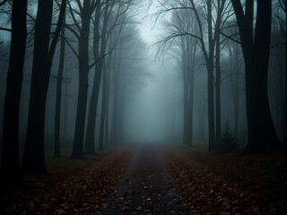 Fototapeta premium fog in the woods