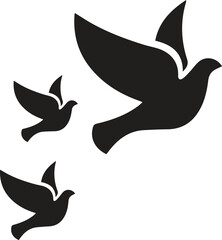 Peace symbol, dove icon vector template.