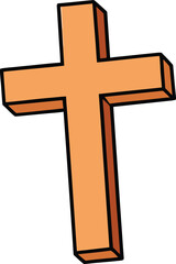 cross symbol vector illustration on transparent background