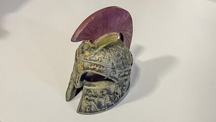 A classical helmet, symbol of strength and ancient history.