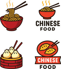 Set of Chinese Food Logo