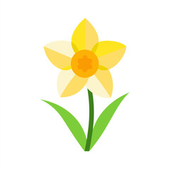 daffodil on transparent background