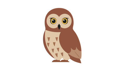 Obraz premium Cartoon Owl Illustration on Black Background. This illustration features owl, cartoon, illustration.