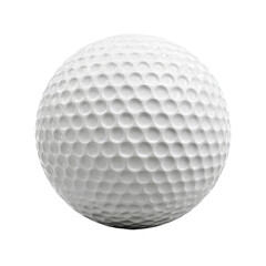 3D polo ball, small white solid plastic texture, isolated on bright white background. PNG
