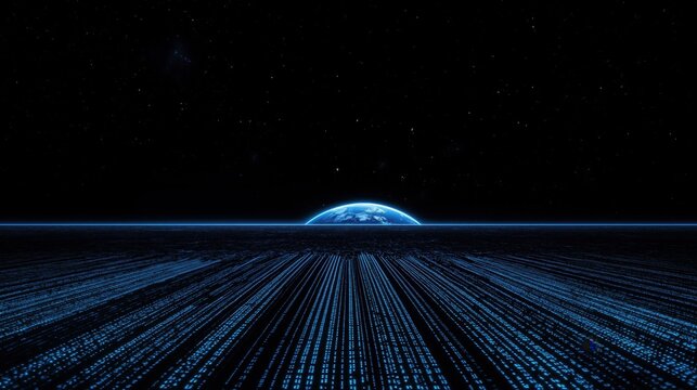 Digital Horizon with Earth