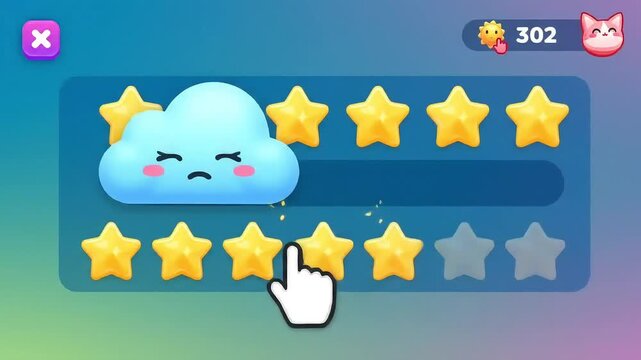 Cartoon Weather Game Rating & Scoring Mechanics Showcase