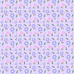 Floral abstract seamless patterns. Vector design for different surface.