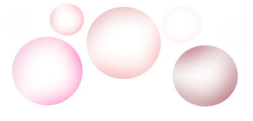 Pink and Red Transparent Bubbles 