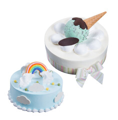 birthday cake with candles