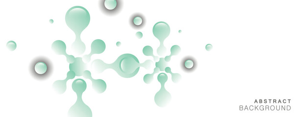 Scientific abstract connect shapes. Biology chemistry cover background. Science concept. Vector illustration