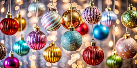 christmas balls on a white background