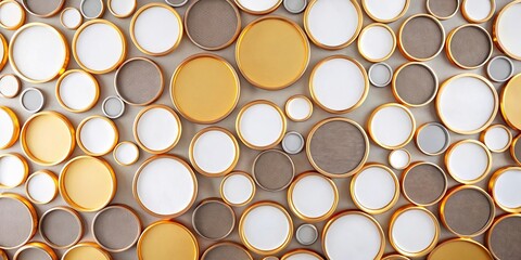 Abstract 3D background made of white circles with neon backlights new background 