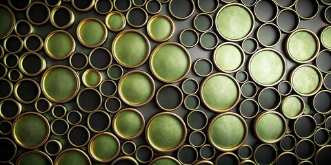 Abstract 3D background made of white circles with neon backlights new background 
