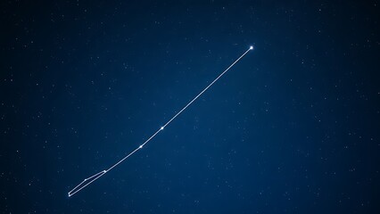 The Ursa Minor constellation glowing brightly, linked to Polaris by a celestial thread of light.