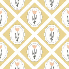 Summer Flowers Pattern Background Vector Illustration with Colorful Botanical Design.
