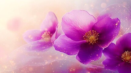 A purple watercolor flower on a white background, perfect for romantic cards, invitations, posters, or banners