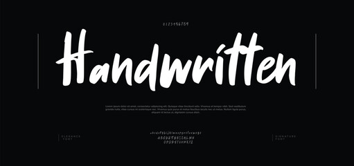 Elegant Script Handwritten Font for Wedding Invitations, Business Branding, and Fashion Projects . vector illustration 
