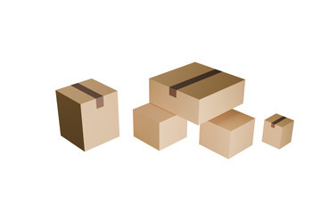 cardboard box isolated on white