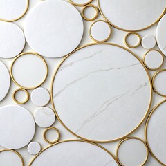 Abstract 3D background made of white circles with neon backlights new background 