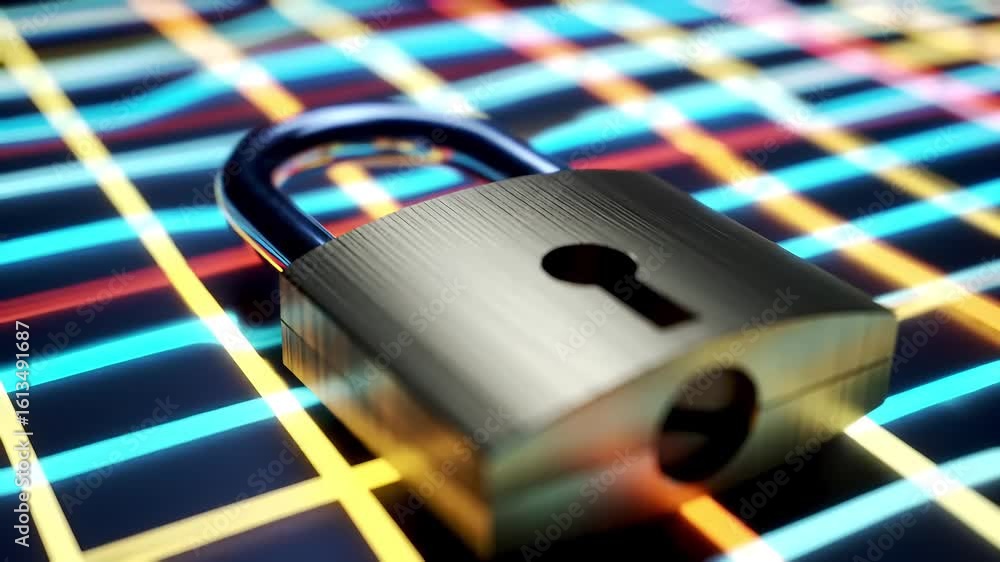 Poster digital security lock protecting data in a networked world