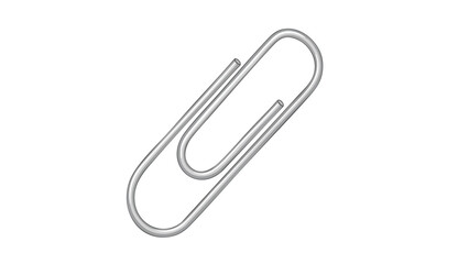 Obraz premium Shiny Silver Paperclip on Black Background. This illustration features paperclip, office, stationery.
