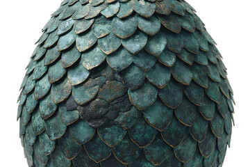 Fototapeta premium Close up of a detailed dragon egg with textured scales.