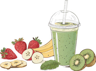 healthy-green-smoothie-cup-with-fruits-around---tr.eps