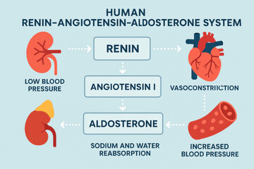 Renin-Angiotensin-Aldosterone System Illustration