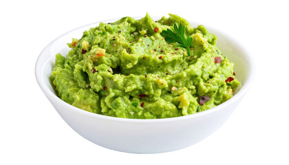 Fresh avocado guacamole with herbs and spices PNG
