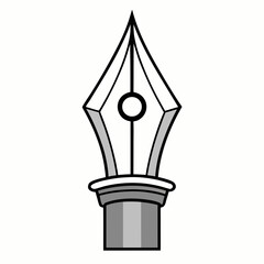 Minimal Fire Pen Icon Vector for Knowledge and Publishing Design.