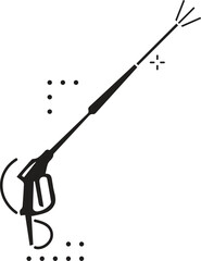 vector graphic of pressure power wash spray logo design illustration