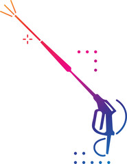 vector graphic of pressure power wash spray logo design illustration