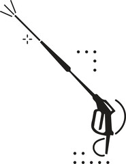 vector graphic of pressure power wash spray logo design illustration