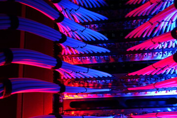 Colorful Cables in Network Infrastructure