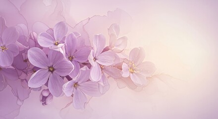 Fototapeta premium Purple lilac flower blossom with delicate petals. Springtime bloom for nature beauty and fresh floral design.