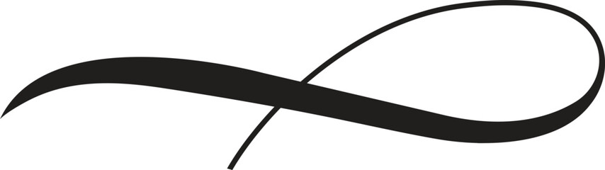 Swirl ornament stroke. Ornamental curls, swirls divider and filigree ornaments vector 