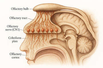 Olfactory System Illustration