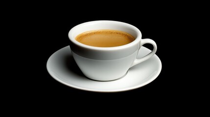 Obraz premium view of coffee in a cup placed on the table