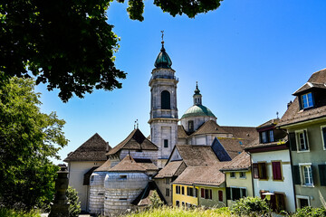Solothurn, Baseltor, Stadttor, Tor, Kathedrale, St. Ursen-Kathedrale, Stadtmauer, Altstadt, Altstadth&auml;user, Stadt, Sommer, Schweiz