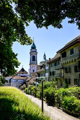 Solothurn, Baseltor, Stadttor, Tor, Kathedrale, St. Ursen-Kathedrale, Stadtmauer, Altstadt, Altstadthäuser, Stadt, Sommer, Schweiz