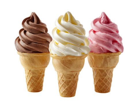 Three cones look so appetizing