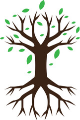 vector black tree of live icon on white background