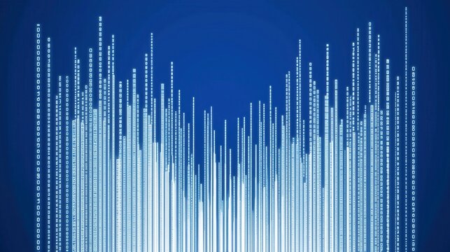 Abstract digital data stream visualization - Powered by Adobe