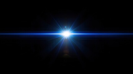 Bright blue starburst in dark space