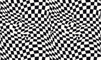 A hypnotic seamless pattern in a classic op art style