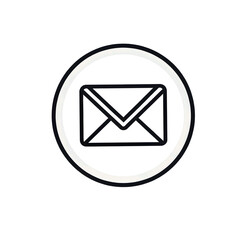 e mail icon isolated on transparent background 